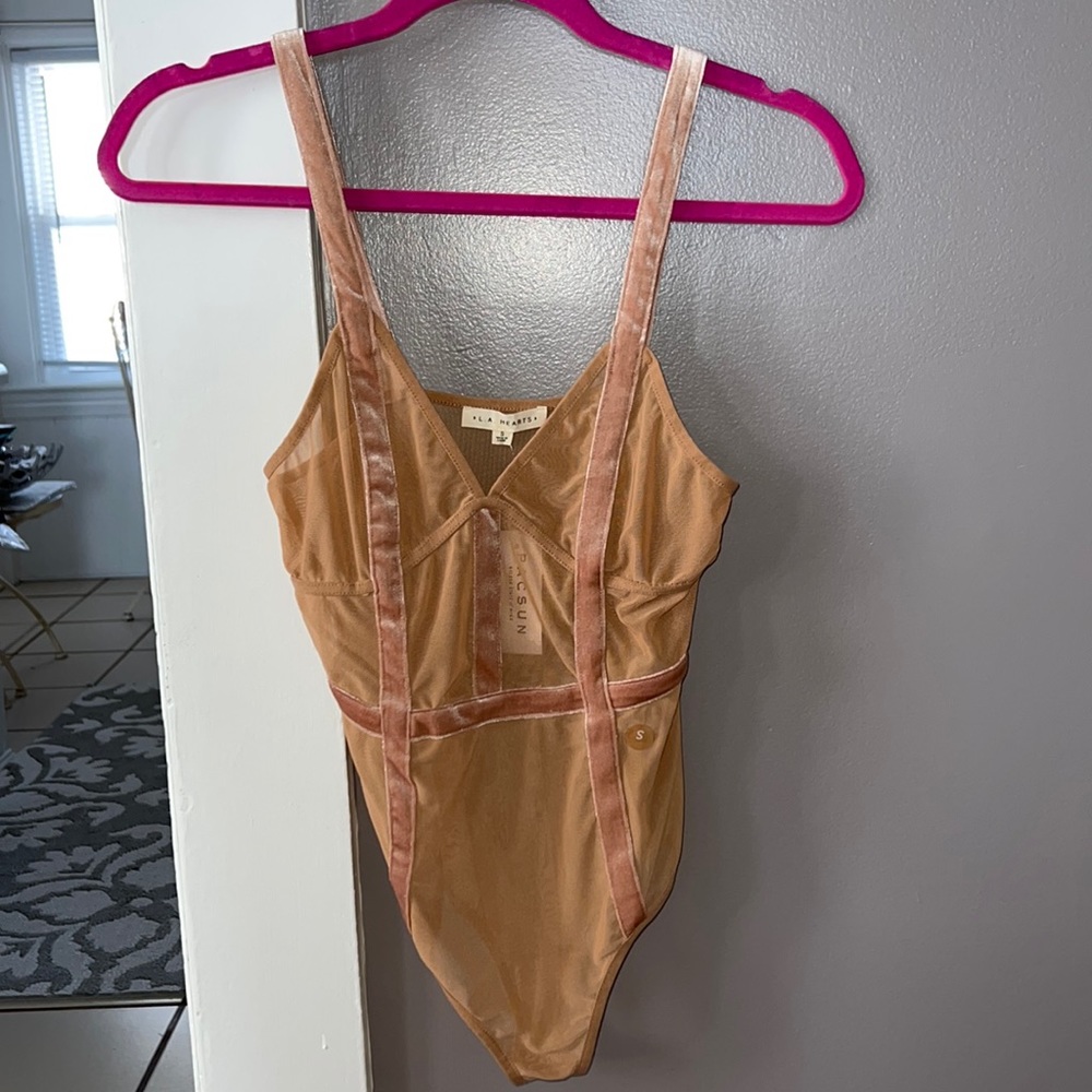 LA Hearts Mesh Bodysuit